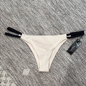 Tavik Cream and Black Bikini Bottom